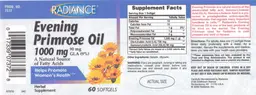 Label for Evening Primrose Oil 1000 mg