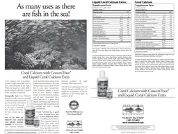 Label for Coral Calcium