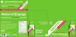 Label for EBOOST Energy Shot Natural Berry-Melon Flavor