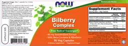 Label for Bilberry Complex