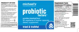 Label for Probiotic Factors