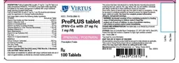 Label for PrePlus Tablet
