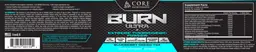 Label for Burn Ultra Blueberry Green Tea