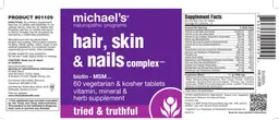 Label for Hair, Skin & Nails Complex