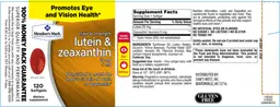Label for Lutein & Zeaxanthin 25 mg 5 mg