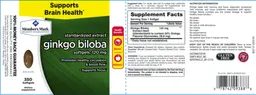 Label for Ginkgo Biloba 120 mg