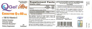 QGel Ultra Coenzyme Q10 60 mg + 150 IU V