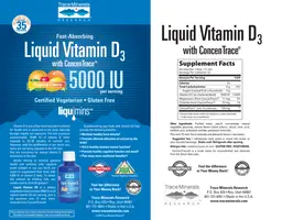 Label for Fast-Absorbing Liquid Vitamin D3 with ConcenTrace Tropical Cherry
