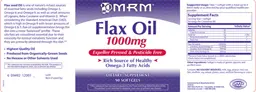 Label for Flax Oil 1000 mg