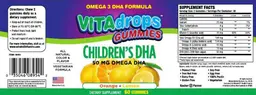 Label for VITAdrops Gummies Children's DHA