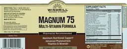 Label for Magnum-75 Multi-Vitamin Formula