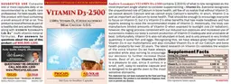 Label for Vitamin D3-2500