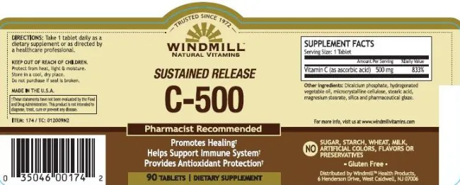 Label for Sustained Release C-500
