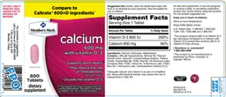 Label for Calcium 600 mg With Vitamin D-3