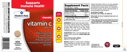 Label for Chewable Vitamin C 500 mg