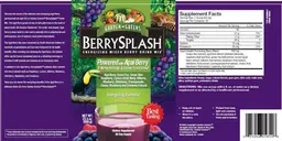 Label for BerrySplash Powered With Acacia Berry