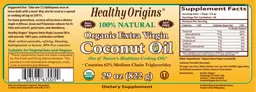 Label for Organic Extra Virgin Coconut Oil