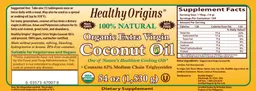 Label for Organic Extra Virgin Coconut Oil