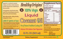 Label for Liquid Coconut Oil