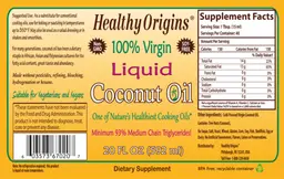Label for Liquid Coconut Oil