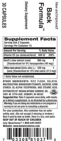 Label for Back Formula