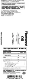 Label for Flaxseed Oil 1000 mg