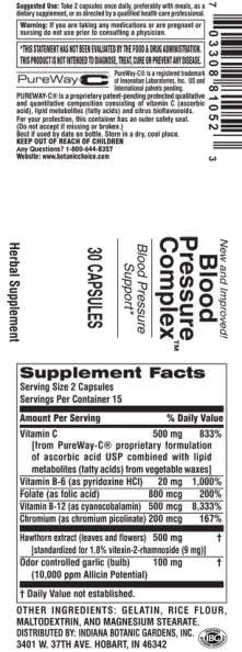 Label for Blood Pressure Complex
