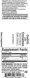 Label for CoQ10 with Cinnamon