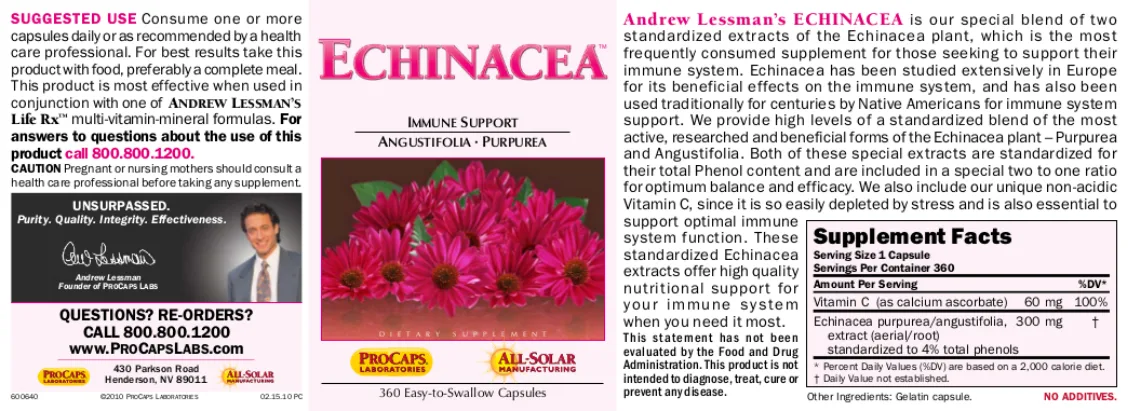 Label for Echinacea