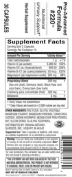 Label for Pro-Advanced Formula #220