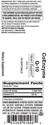 Label for CoEnzyme Q-10 200 mg