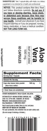 Label for Aloe Vera 500 mg