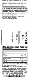 Label for Red Krill Oil 500 mg