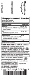 Label for Magnesium Complex