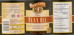 Label for Pure Flax Oil