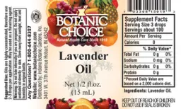 Label for Lavender Oil