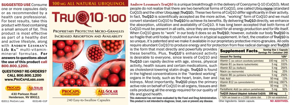 Label for TruQ10-100