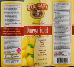 Label for Omega Swirl Lemon Zest