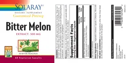 Label for Bitter Melon Extract, 500 mg