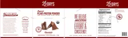 Label for Organic Plant-Protein Powder Chocolate