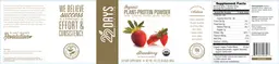 Label for Organic Plant-Protein Powder Strawberry