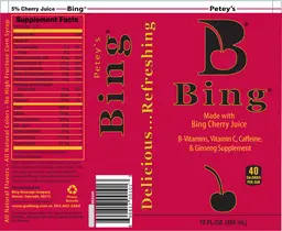 Label for Petey's Bing