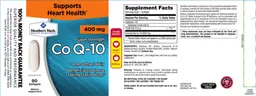Label for Super Strength Co Q-10 400 mg