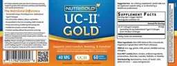 Label for UC-II Gold 40 mg