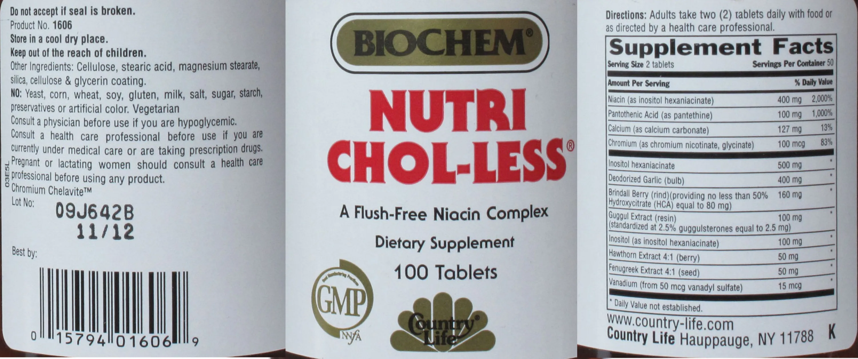 Label for Nutri Chol-Less