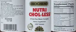 Label for Nutri Chol-Less