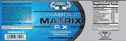 Label for Anabolic Matrix RX