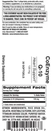 Label for CoEnzyme Q-10 120 mg