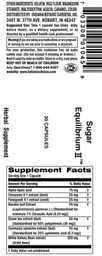 Label for Sugar Equilibrium II