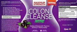 Label for Colon Cleanse Detox
